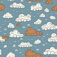 Wolken Pastell- nahtlos Hintergrund Sammelalbum Flanell Textil- drucken Illustration Postkarte Muster foto