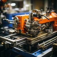 Weberei Textil- Fabrik Arbeitsplatz Maschine Roboter Produktion Mechaniker Förderer Foto schließen