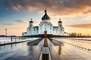 das Kathedrale von das heilig Kreuz im Moskau, Russland. KI-generiert foto