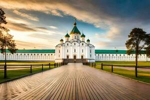 das Kathedrale von das heilig Kreuz im Kasan, Russland. KI-generiert foto