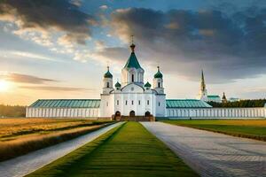 das Kathedrale von das heilig Kreuz im Kasan, Russland. KI-generiert foto