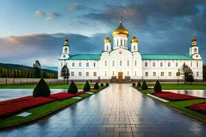 das Kathedrale von das heilig Kreuz im Kasan, Russland. KI-generiert foto