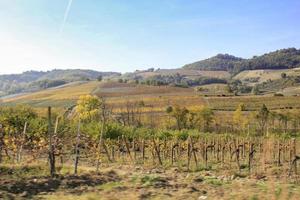 Weinberge und Landschaft des piemontesischen Hinterlandes, Italien foto