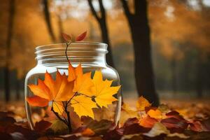 Foto Hintergrund Blätter, das Wald, Herbst, das Blätter, das Blätter, das Blätter, Die. KI-generiert