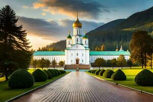 das Kathedrale von das heilig Kreuz im Kasan, Russland. KI-generiert foto