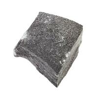 Rau grau Hyalobasalt Felsen isoliert auf Weiß foto