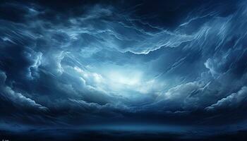 ai generiert dunkel Himmel und Wolken Hintergrund, Sturm Zeit, dunkel Gewitter. foto