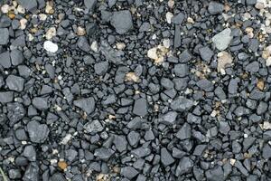 schwarz Kohle Steine und Kieselsteine von ein Kohle speichern, Textur Hintergrund zum Design, Kohle Stein Textur Hintergrund foto