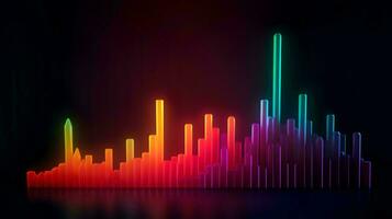 grafik berwarna-warni untuk Latar belakang keuangan. generativ ai foto