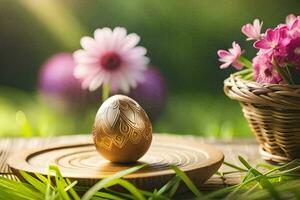 das Ostern Ei ist ein Symbol von hoffen und Freude. KI-generiert foto