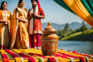 das Hochzeit, Mumbai, Fotografie, das Hochzeit Brigade. KI-generiert foto