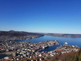 Bergen aus der Perspektive des Mount Floyen foto