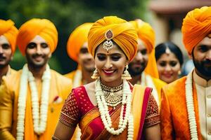 indisch Hochzeit im Bangalore. KI-generiert foto