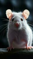 Haustier Ratte mit süß Rosa Pfoten ai generiert foto