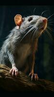 häuslich Ratte mit neugierig Natur ai generiert foto