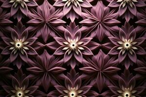 Linie Kunst Hintergrund Eigenschaften fesselnd geometrisch Blume gestalten Muster ai generiert foto