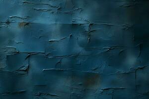 zart Abdrücke auf ein Denim Blau Gips Wände texturiert Oberfläche ai generiert foto