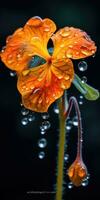 Kapuzinerkresse Blume schließen hoch. das Thema von Blumenzucht. generativ ai foto