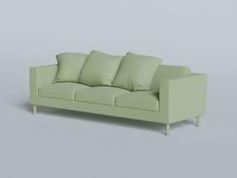 realistisch Sofa gemacht und gerendert durch 3d Software zum Dekoration Innenraum und usw foto