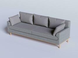 realistisch Sofa gemacht und gerendert durch 3d Software zum Dekoration Innenraum und usw foto