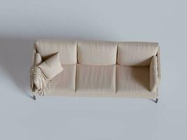 realistisch Sofa gemacht und gerendert durch 3d Software zum Dekoration Innenraum und usw foto