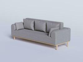 realistisch Sofa gemacht und gerendert durch 3d Software zum Dekoration Innenraum und usw foto