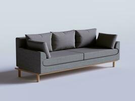 realistisch Sofa gemacht und gerendert durch 3d Software zum Dekoration Innenraum und usw foto