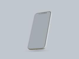 Lehm Telefon Weiß Hintergrund und Smartphone Farbe berühren Bildschirm Rendern 3d foto