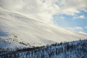 Winter Landschaft Berge mit Schnee foto