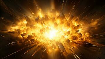 Explosion mit Gelb Beleuchtung. generativ ai foto