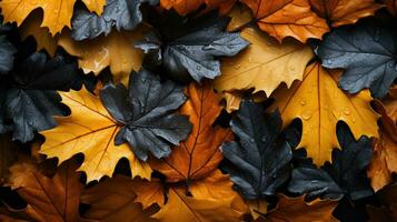 Herbst Blätter Hintergrund ai generiert foto