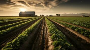 Landwirtschaft Bauernhof Natur ai generiert foto