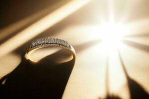 glänzend Diamant Ring Schmuck. ai generativ Profi Foto