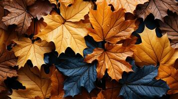 Herbst Blätter Hintergrund ai generiert foto