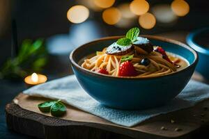 das Beste Pasta Rezepte zum ein gesund Diät. KI-generiert foto