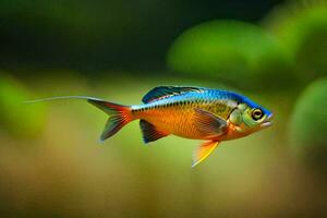 ein bunt Fisch im das Wasser. KI-generiert foto