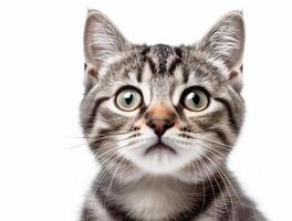 süß und spielerisch bezaubernd Katze Foto mit Kopieren Raum ai generiert