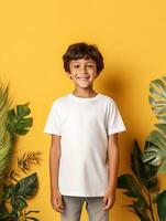 Weiß Baby T-Shirt kostenlos Foto ai generiert