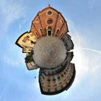 kleiner panoramischer planet auf milano, italien foto