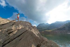 Skyrunning-Frauentraining in den Bergen foto