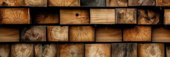 industriell Holz, Holz, Kiefer Holz Holz, Holz, hölzern Bretter. generativ ai foto