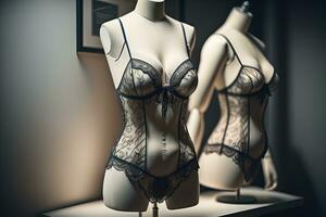 sinnlich Dessous auf ein Mannequin. ai generativ foto