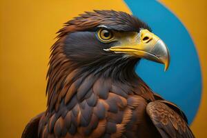 Adler auf ein dunkel Hintergrund. ai generativ foto