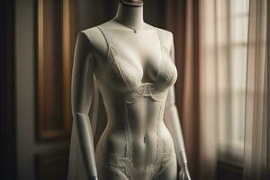 sinnlich Dessous auf ein Mannequin. ai generativ foto