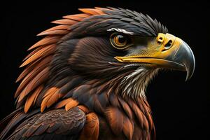 Adler auf ein dunkel Hintergrund. ai generativ foto