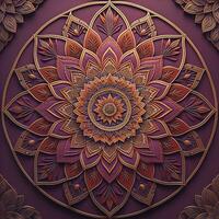 Mandala Muster. Jahrgang dekorativ Elemente. Hand gezeichnet orientalisch Hintergrund. ai generativ foto