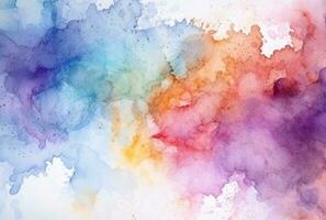 bunt Aquarell isoliert Weiß Hintergrund. generativ aii foto