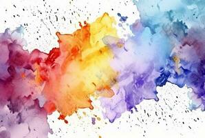 bunt Aquarell isoliert Weiß Hintergrund. generativ aii foto