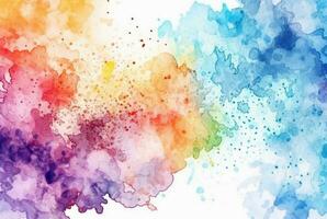 bunt Aquarell isoliert Weiß Hintergrund. generativ aii foto