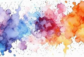 bunt Aquarell isoliert Weiß Hintergrund. generativ aii foto